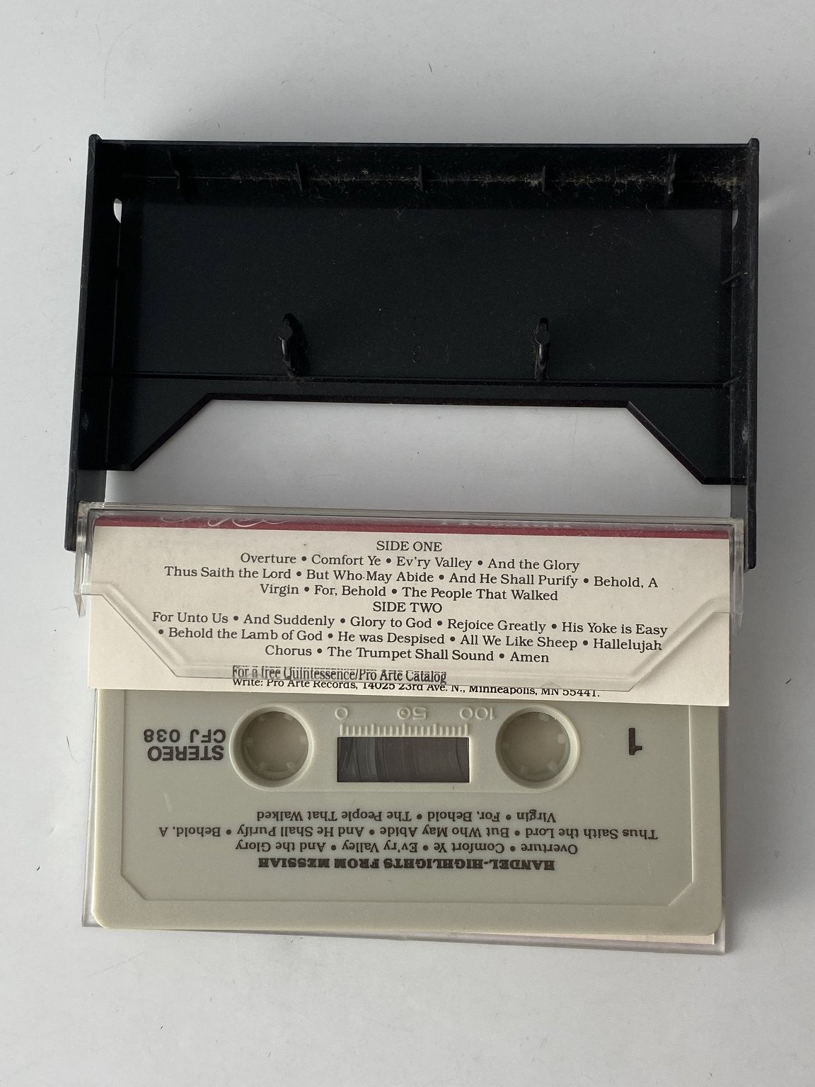 Handel Highlights from Messiah Cassette Sir Malcolm Sargent Royal Philharmonic