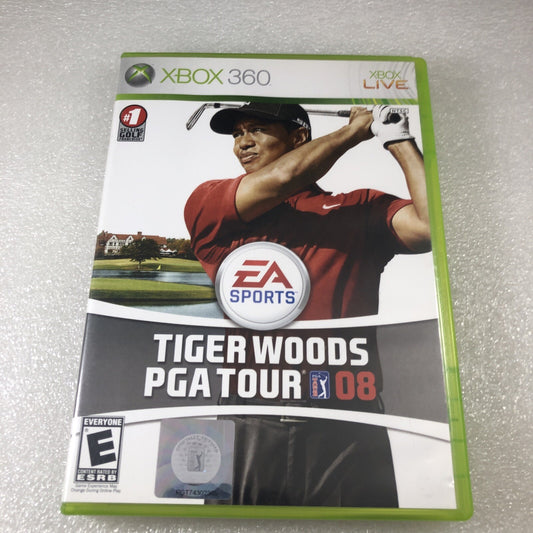 Tiger Woods PGA Tour 08 (Microsoft Xbox 360) NTSC GAME COMPLETE with MANUAL VG