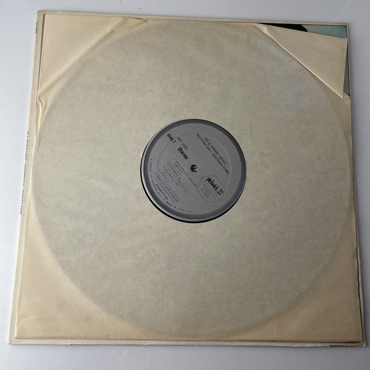 Jim & Ingrid Croce - Another Day Another Town  - 1974  - SPC 3332 - POP ROCK