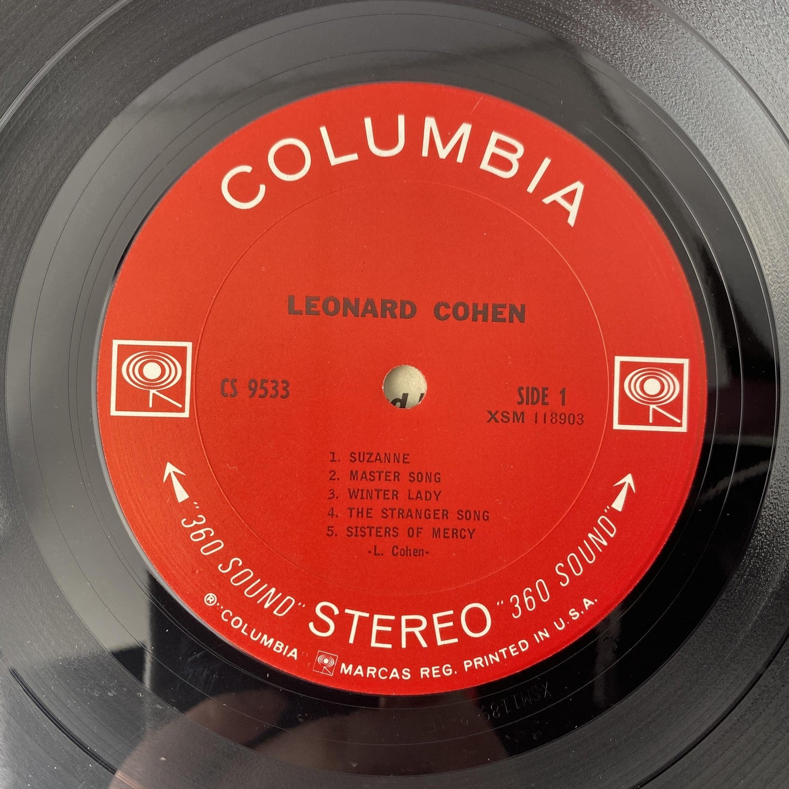 Vintage Leonard Cohen Songs Of Leonard Cohen Vinyl LP 1967 Columbia Folk Rock