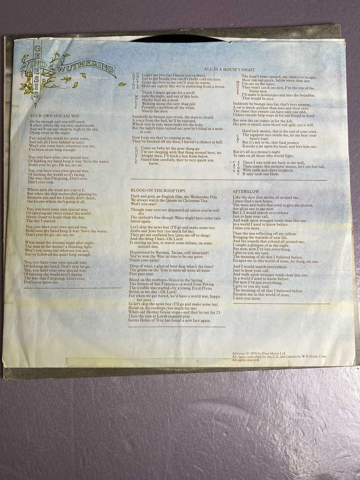 Vintage Genesis Wind & Wuthering 12" Vinyl LP ATCO SD 36-144 Prog Rock Album