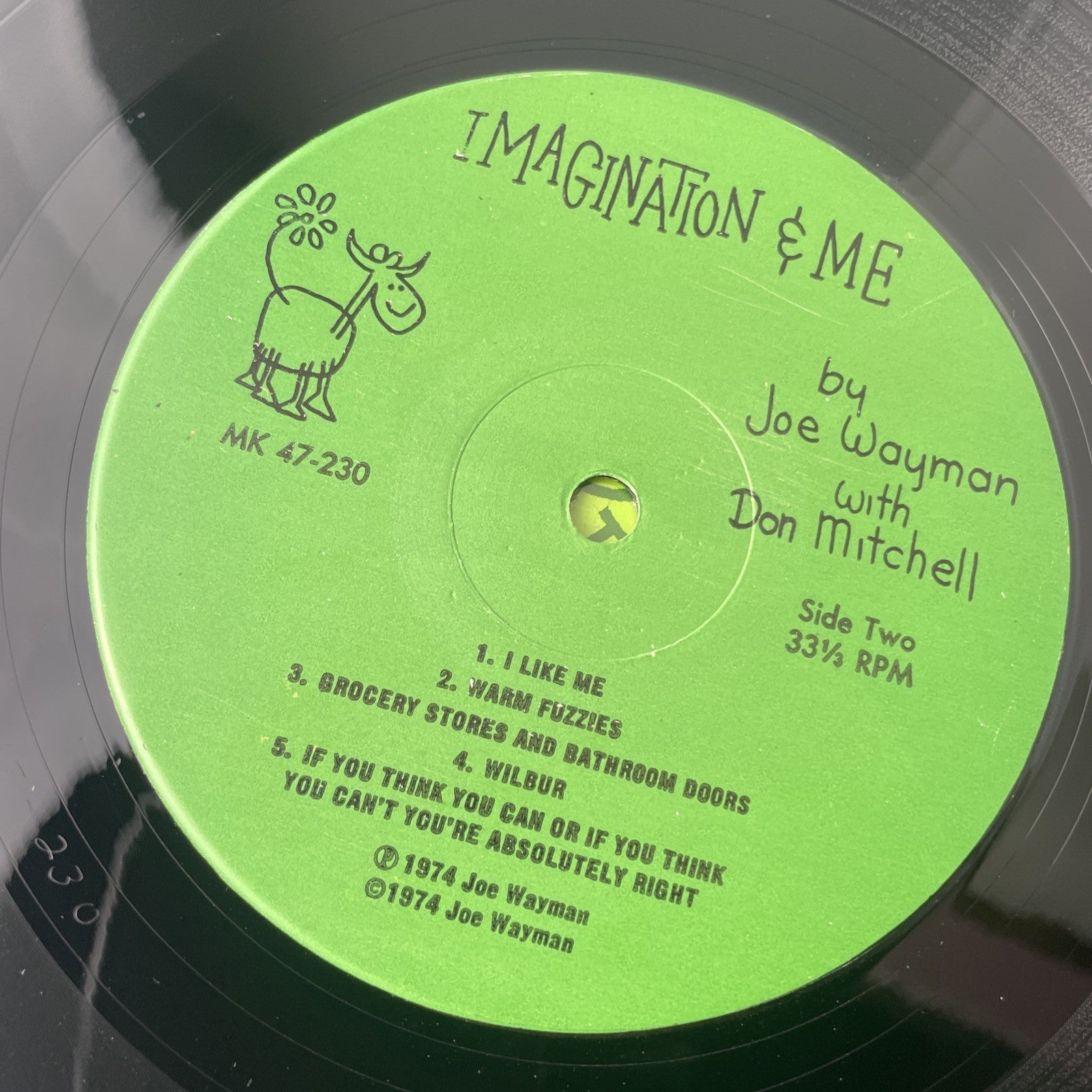Joe Wayman With Don Mitchell  Imagination & Me  Good Apple  MK 47-230  VG+