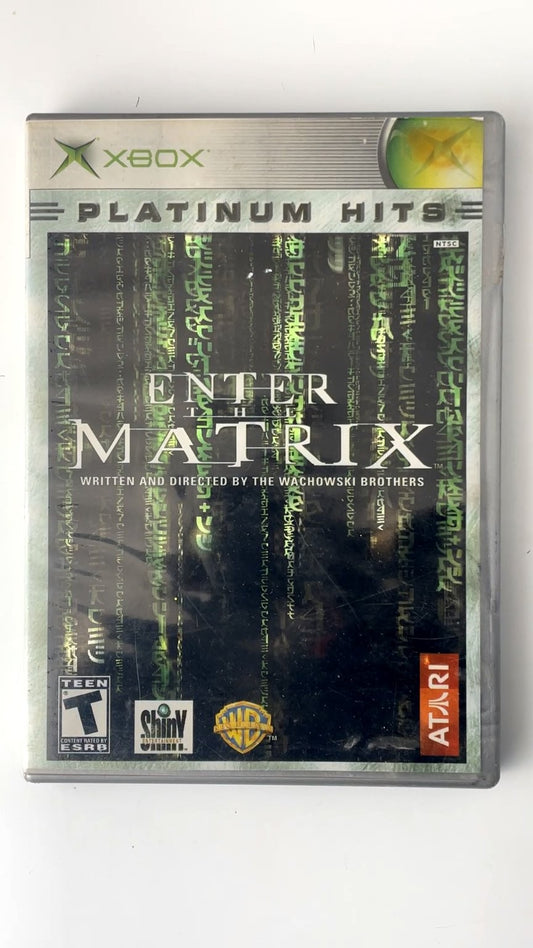 Enter The Matrix Platinum Hits Xbox Video Game Warner Bros Atari