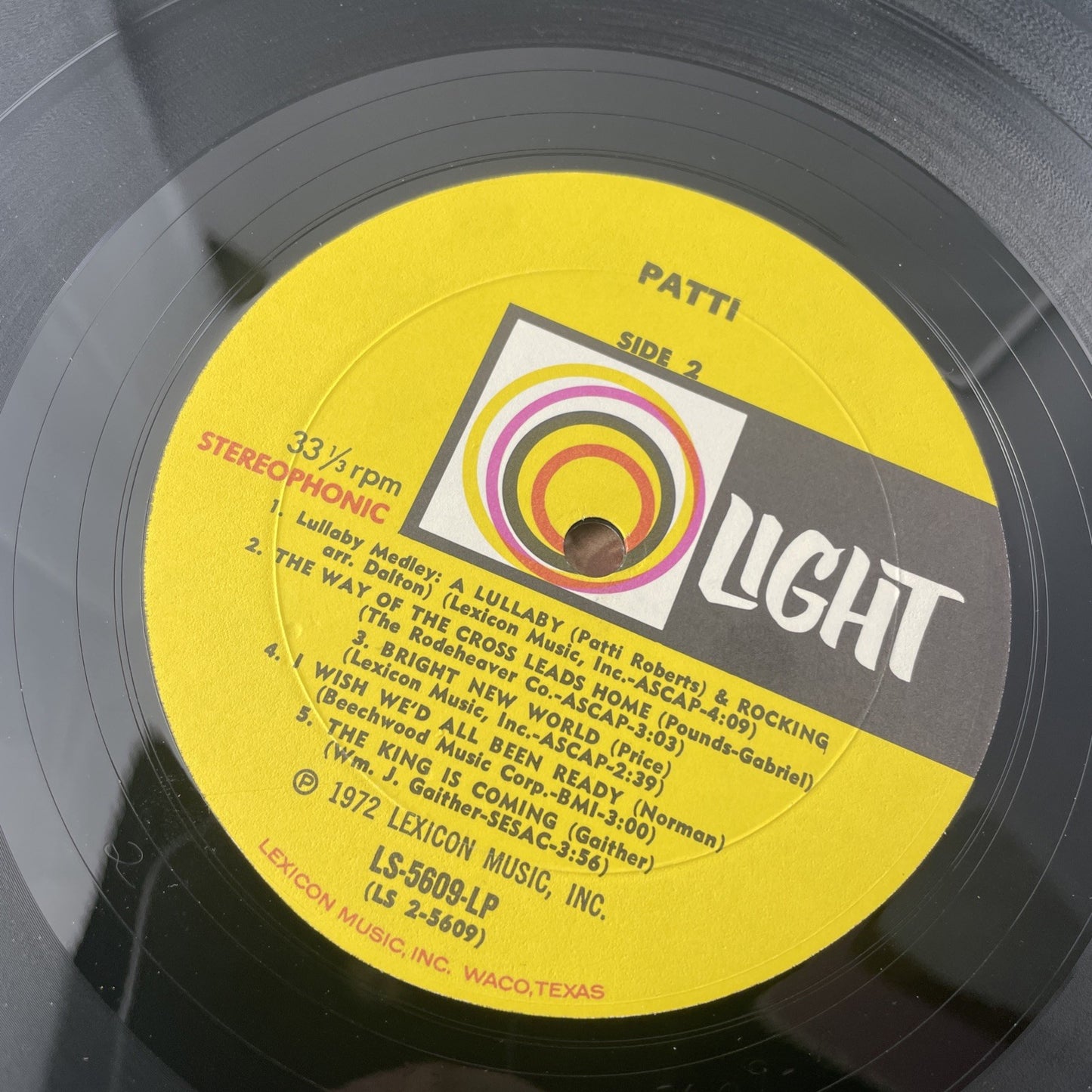 PATTI ROBERTS "Patti" LP RARE 1972 LIGHT RECORDS CHRISTIAN XIAN FOLK 