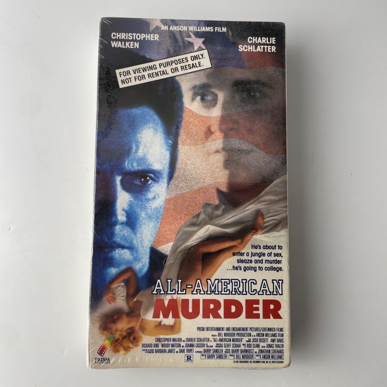 All-American Murder - (VHS, 1992, Screener Promo, Christopher Walken) *Sealed*