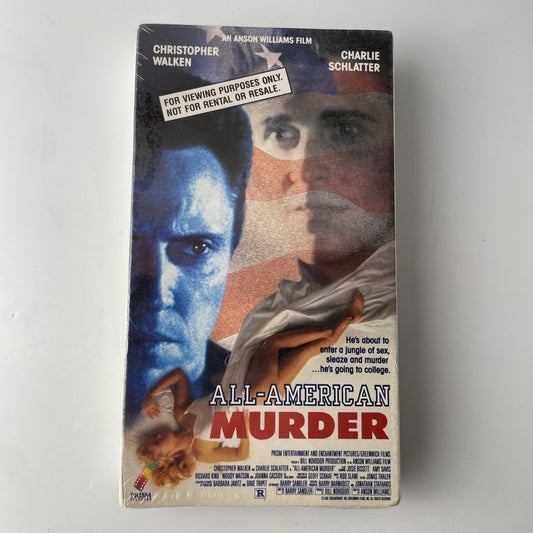 All-American Murder - (VHS, 1992, Screener Promo, Christopher Walken) *Sealed*