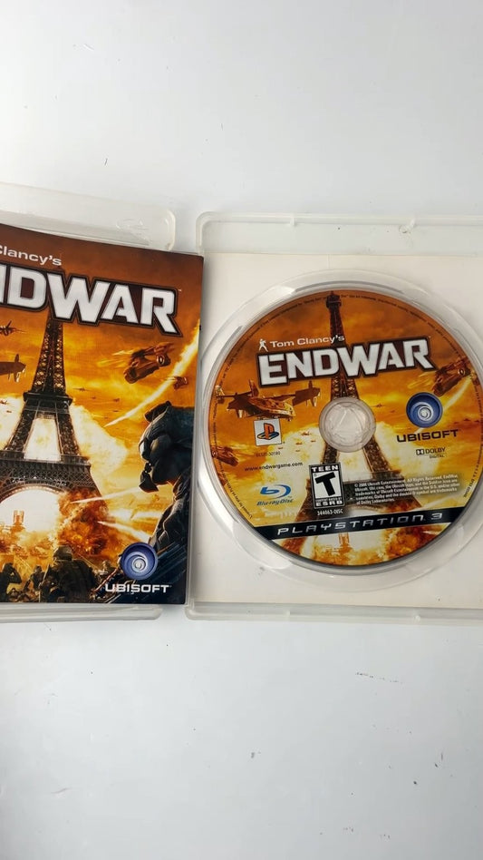 Tom Clancy's EndWar PlayStation 3 Video Game Multiplayer Strategy CIB