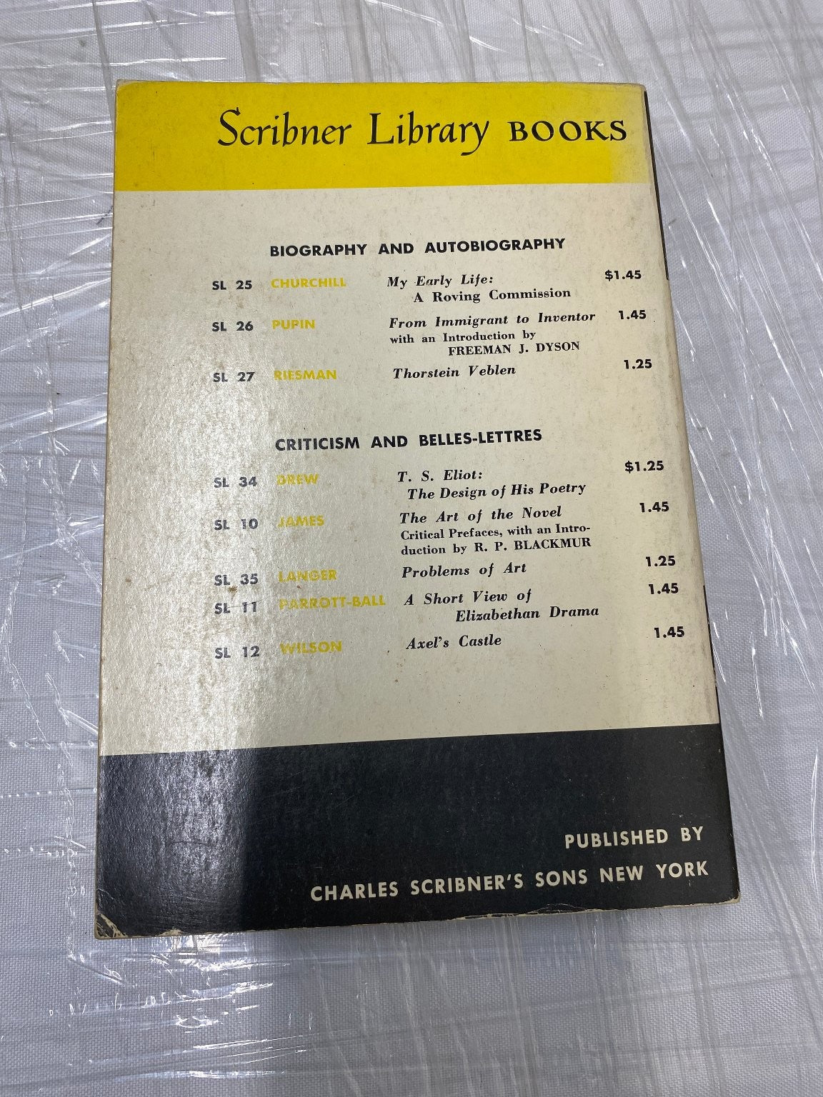 Axel's Castle Edmund Wilson 1959 Reissue Literary Criticism Scribners