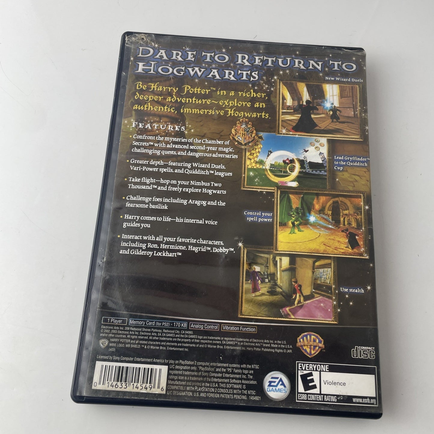 Sony PlayStation 2 PS2 No Manual Harry Potter and the Chamber of Secrets
