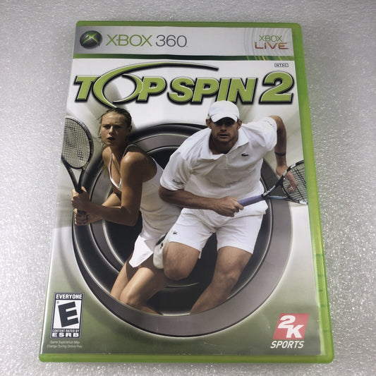 Top Spin 2 - Xbox 360 - Complete CIB Tennis Game Good