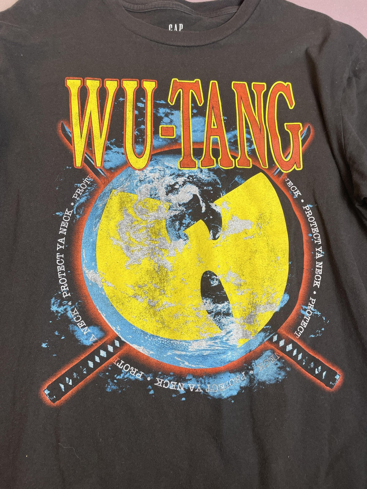 Wu-Tang Clan Shirt Mens Large Black Graphic Tee Hip Hop Rap Band GAP Streetwear