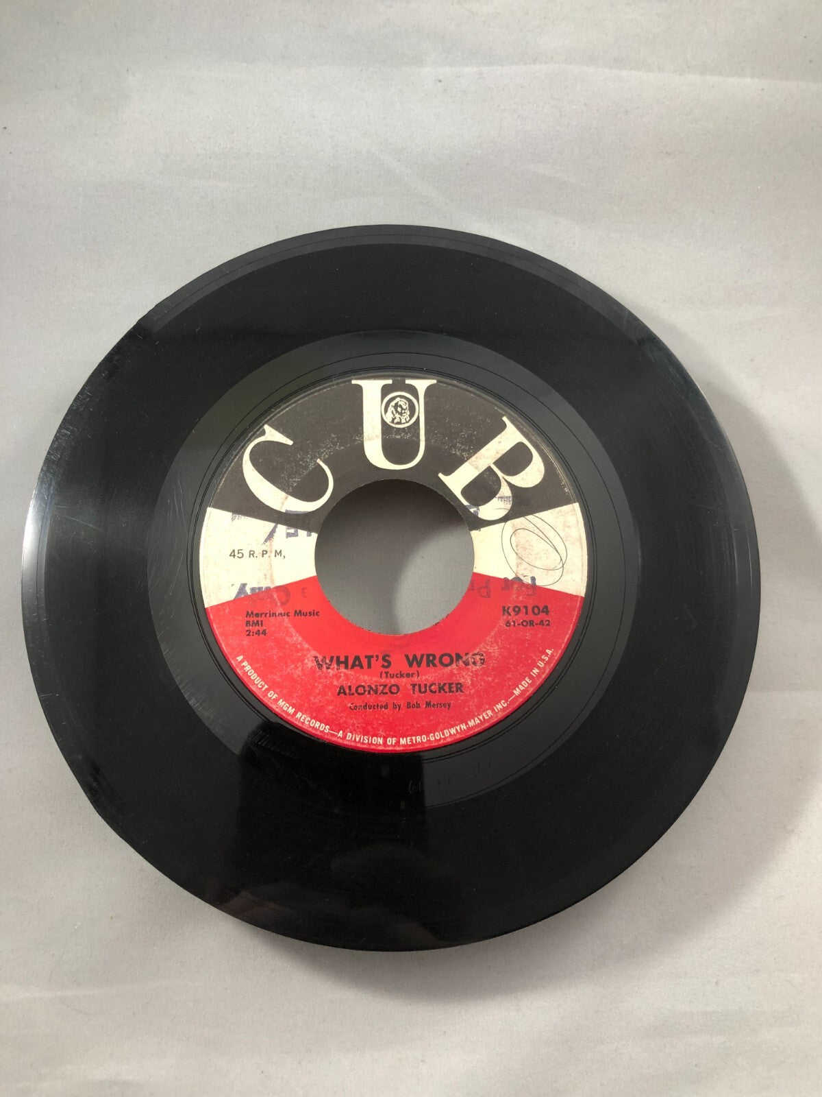 ALONZO TUCKER: what's wrong / ramona CUB 7" Single 45 RPM VG