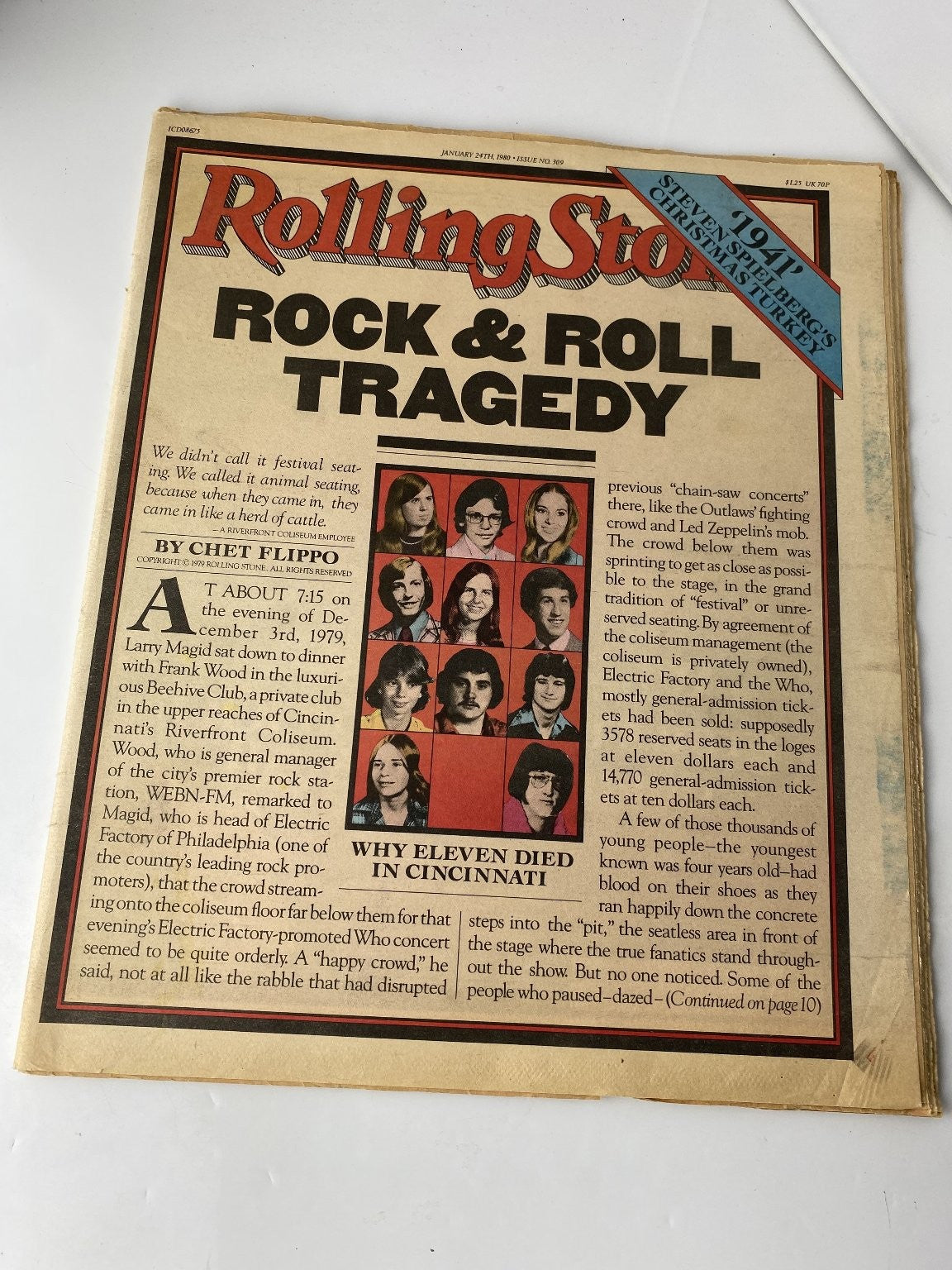 Rolling Stone Magazine January 24 1980 Rock & Roll Tragedy Illustrated
