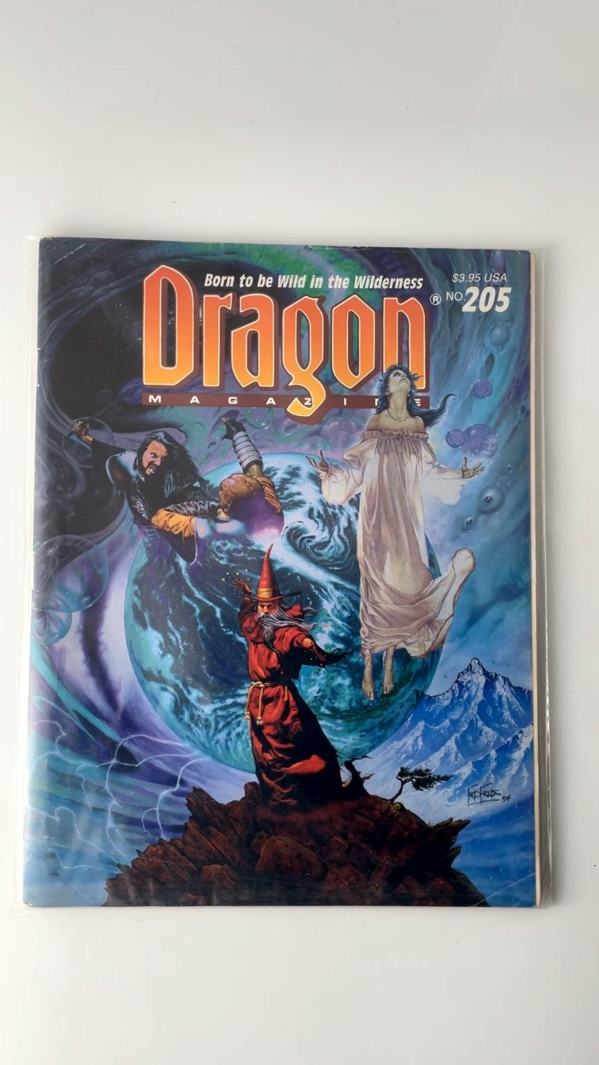 Dragon Magazine No. 205 TSR 1994 Illustrated Fantasy RPG Periodical