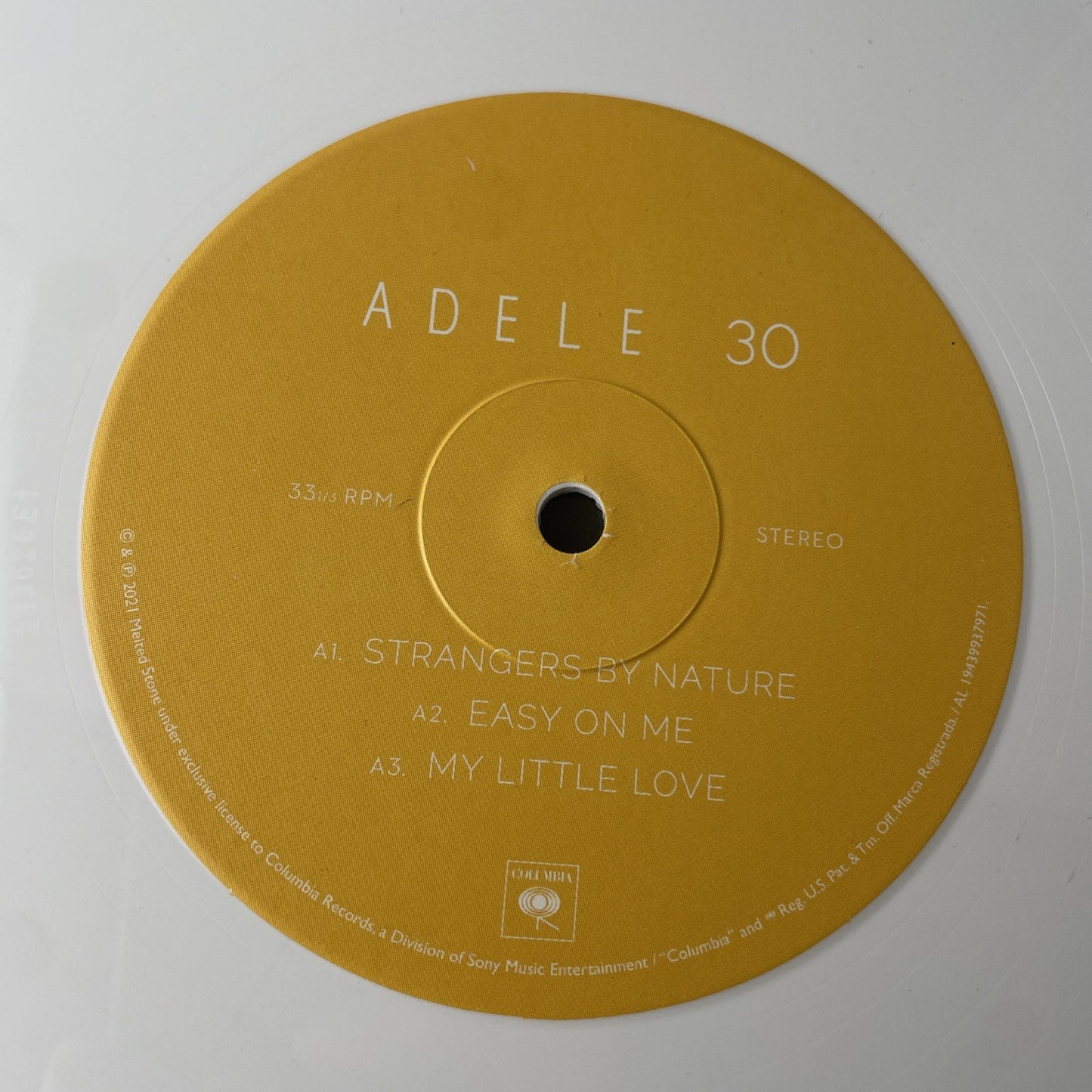 ADELE 30 Double L.P **EXCLUSIVE WHITE VINYL** VG+ In Shrink Wrap