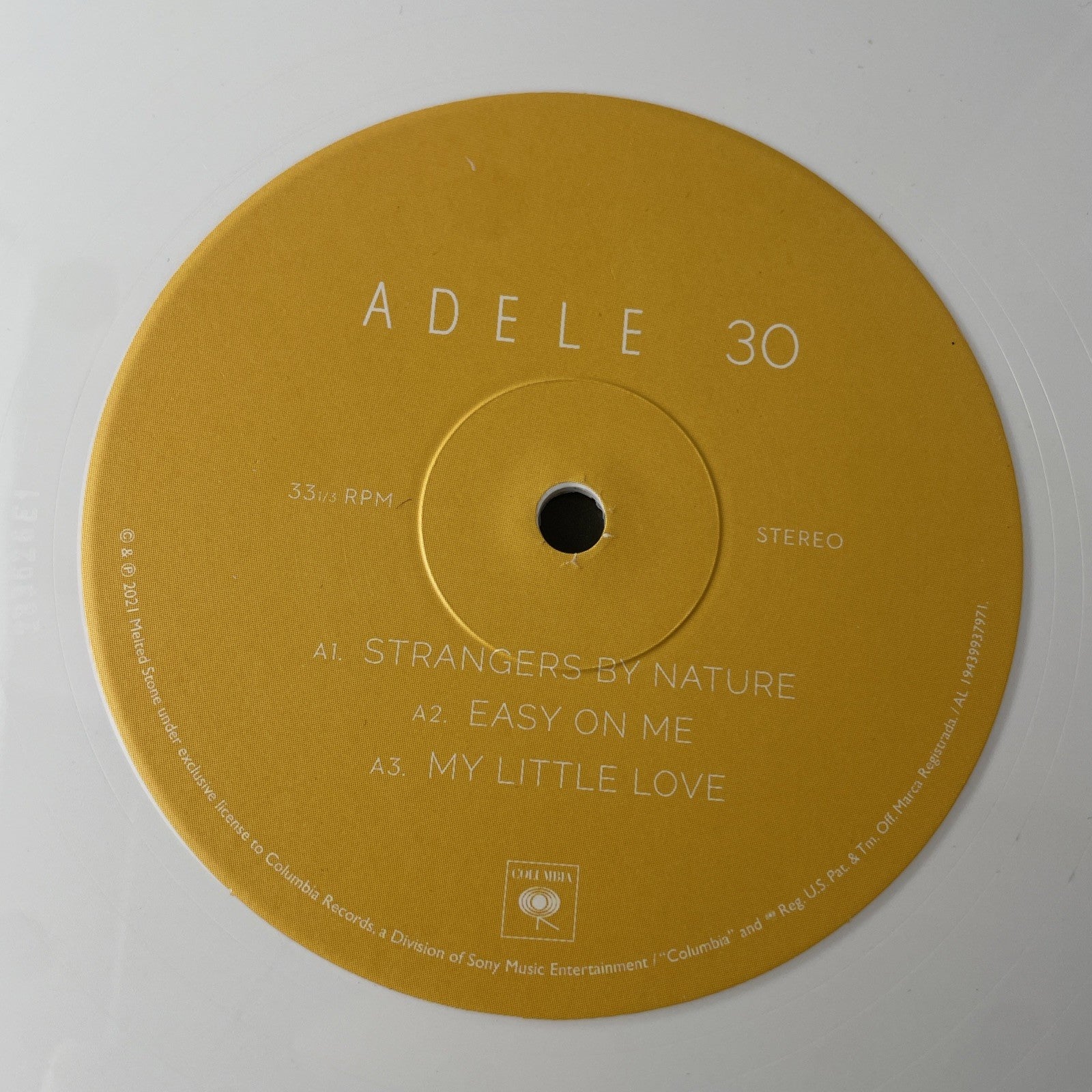 ADELE 30 Double L.P **EXCLUSIVE WHITE VINYL** VG+ In Shrink Wrap