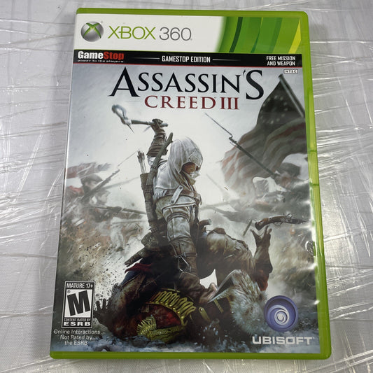 Assassin's Creed III (Microsoft Xbox 360, 2012) GameStop Edition VERY GOOD