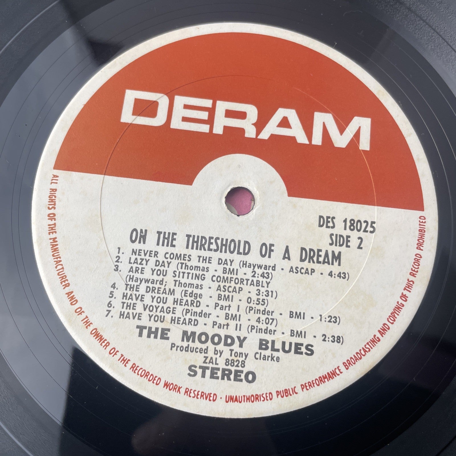 Moody Blues On the Threshold of a Dream LP 1969 Deram Records DES-18025