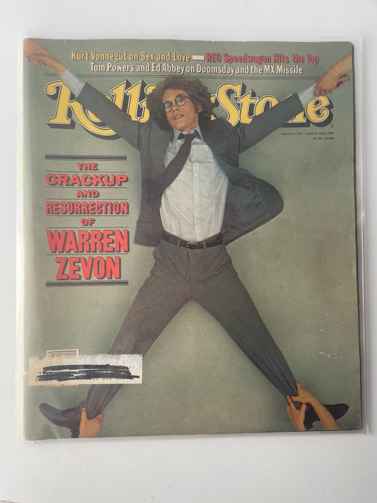 Rolling Stone Magazine March 19 1981 Warren Zevon Cover Illustrated