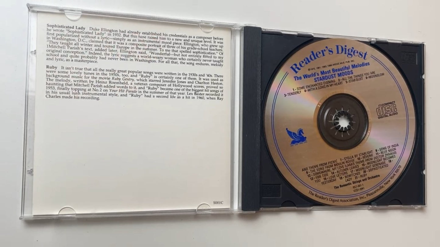 Stardust Moods CD 1989 The Romantic Strings Reader's Digest Easy Listening