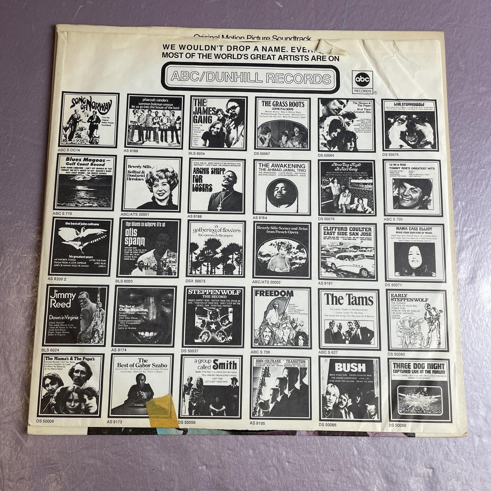 Vintage Zachariah Original Motion Picture Soundtrack 12" Black Vinyl LP 1971 ABC