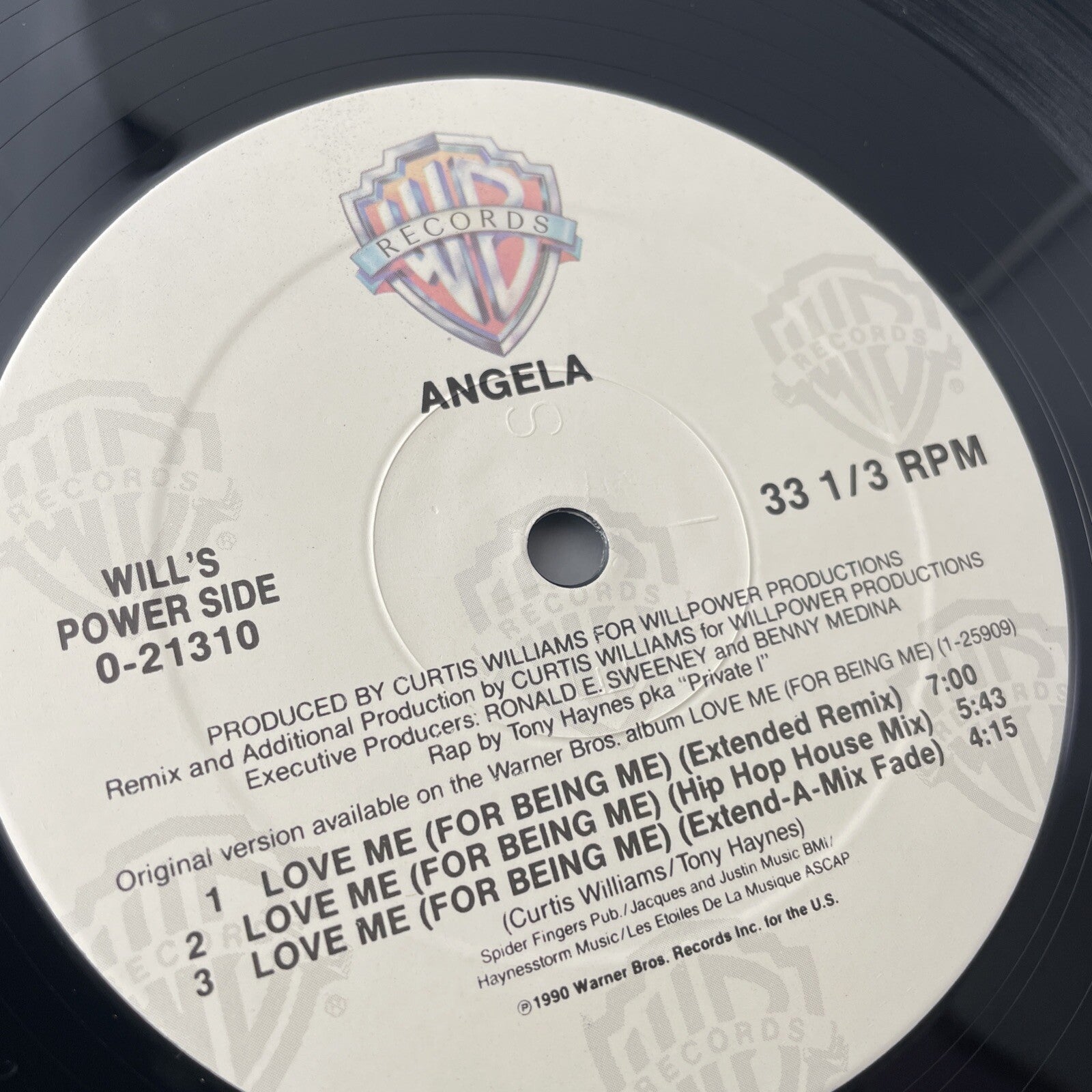 Angela Love Me For Being Me PROMO SINGLE Vinyl Record Album