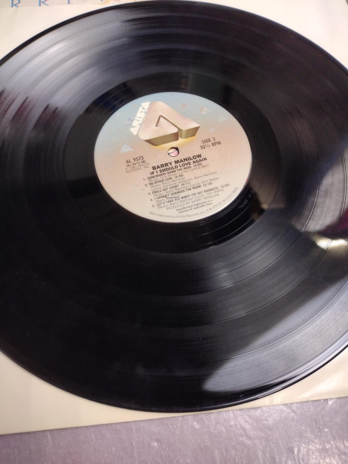 Vintage Barry Manilow If I Should Love Again Black Vinyl LP 1981 Arista Pop