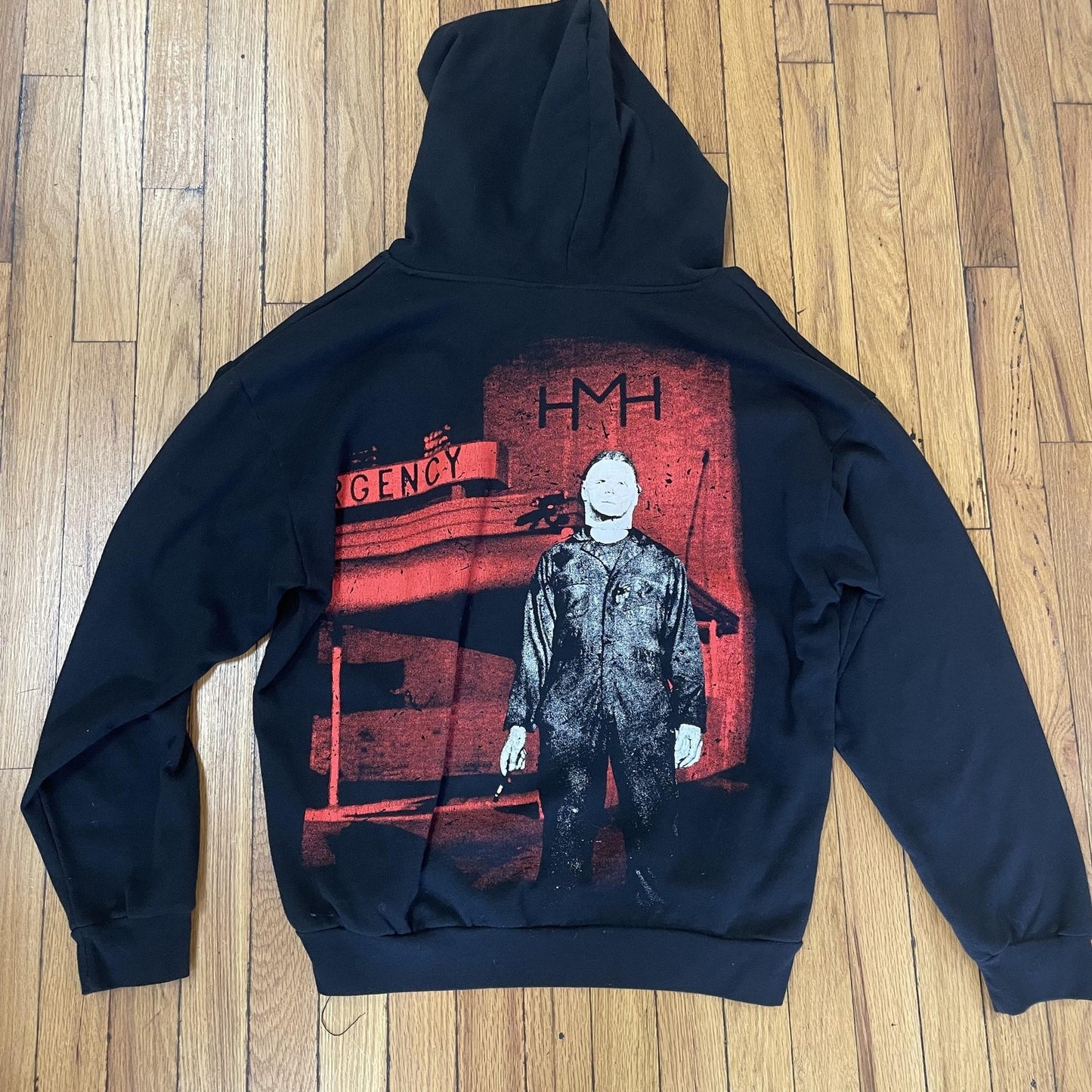 Halloween II Hoodie Mens Large Michael Myers Horror Movie Graphic Pullover Sweat