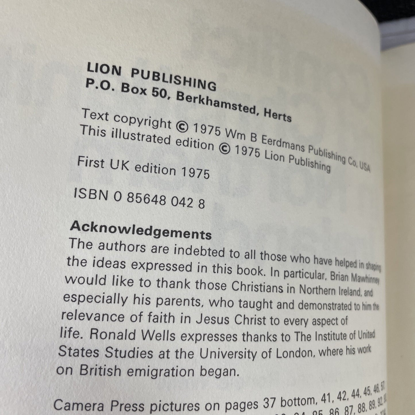 Rare History Book Conflict And Christianity In Northern Ireland Paperback 1970s