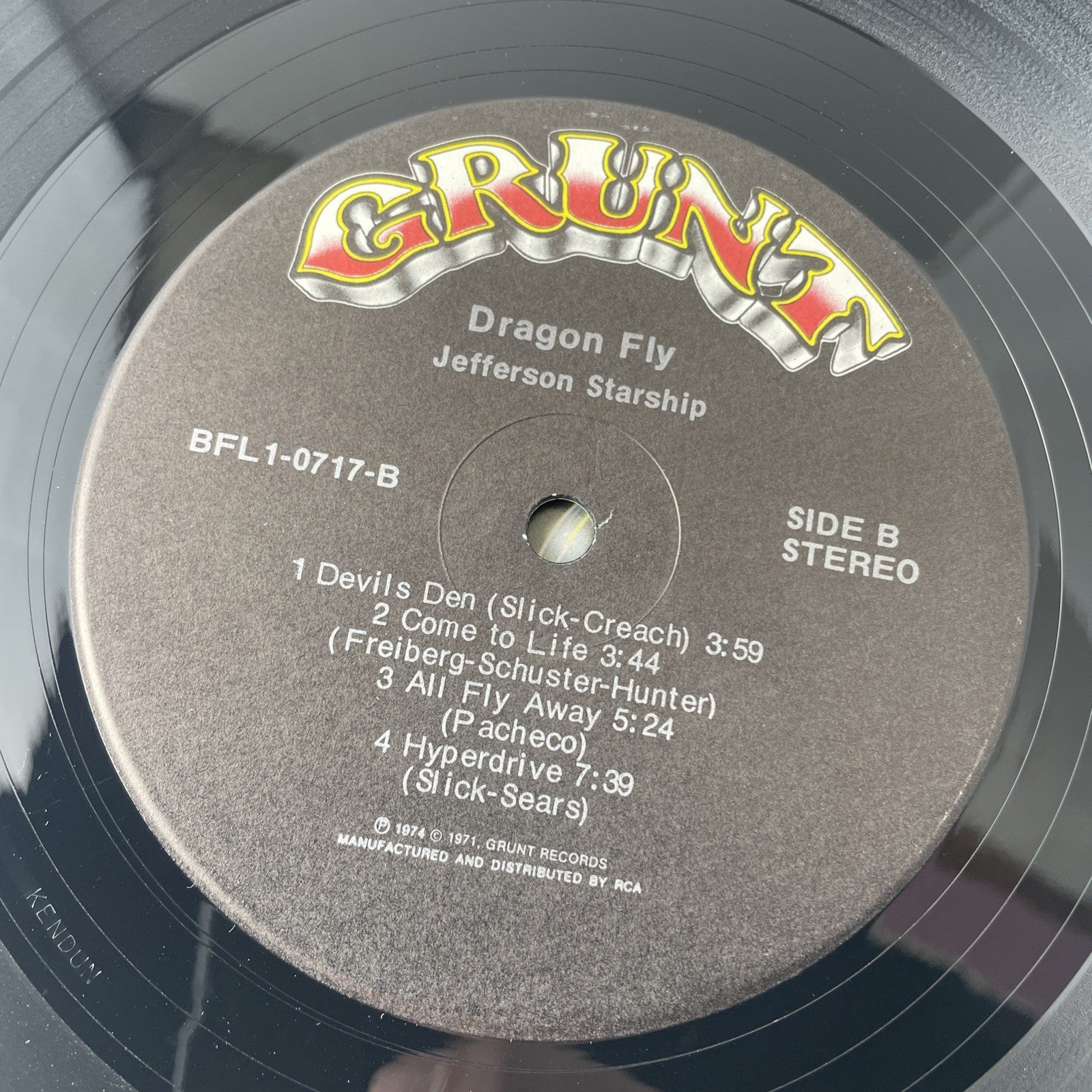 Jefferson Starship ‎Dragon Fly French Press Vinyl LP BFL1-0717 1974 VG+ In Shrin