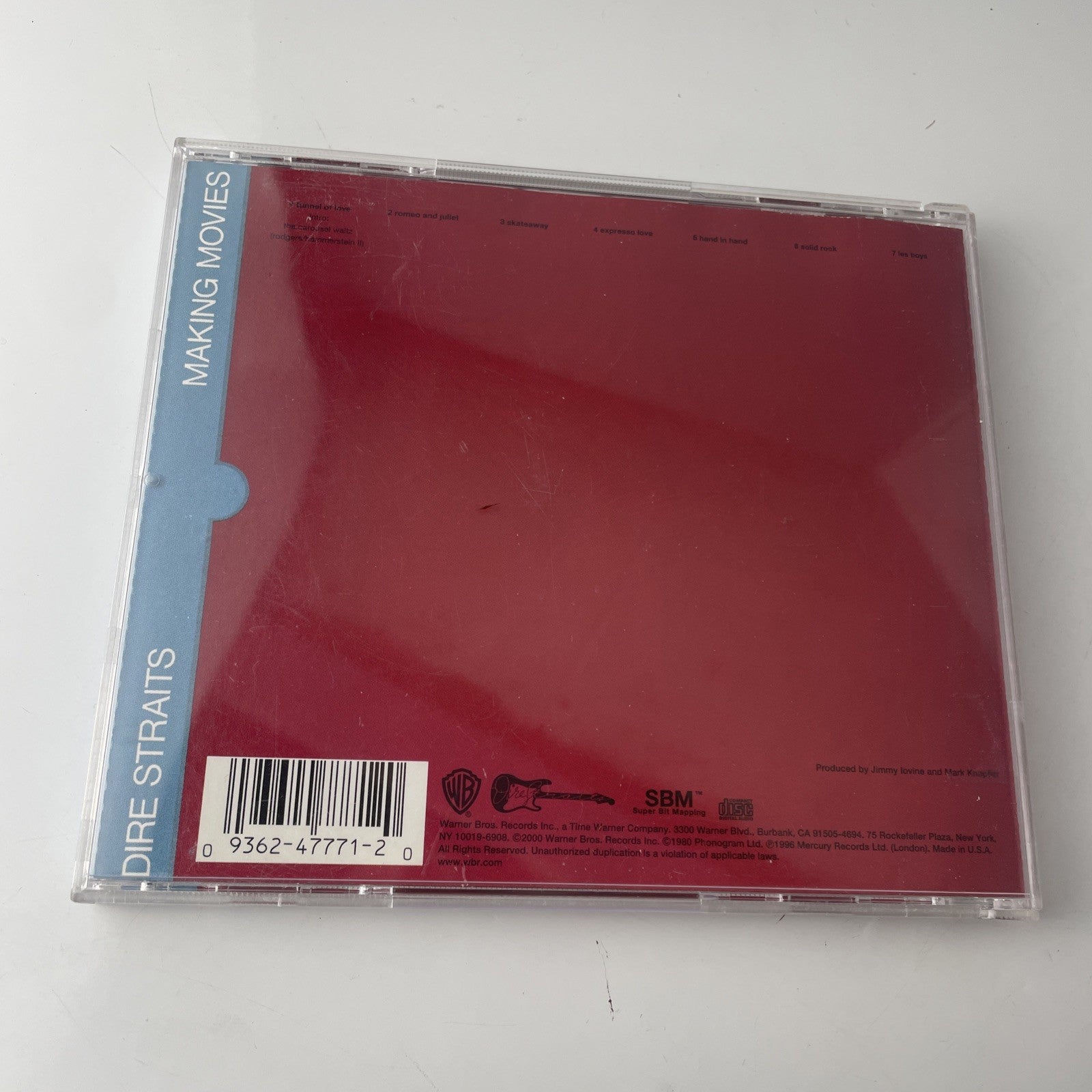 Dire Straits ‎' Making Movies ' CD Album US 1985 Reissue ROCK 3480-2 Warner Bros