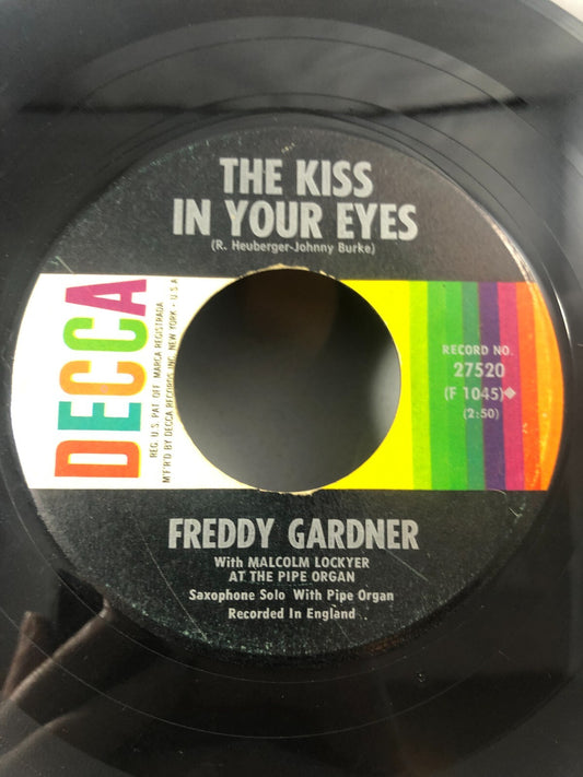 FREDDY GARDNER: Trees / The Kiss in Your Eyes Decca 7" VG