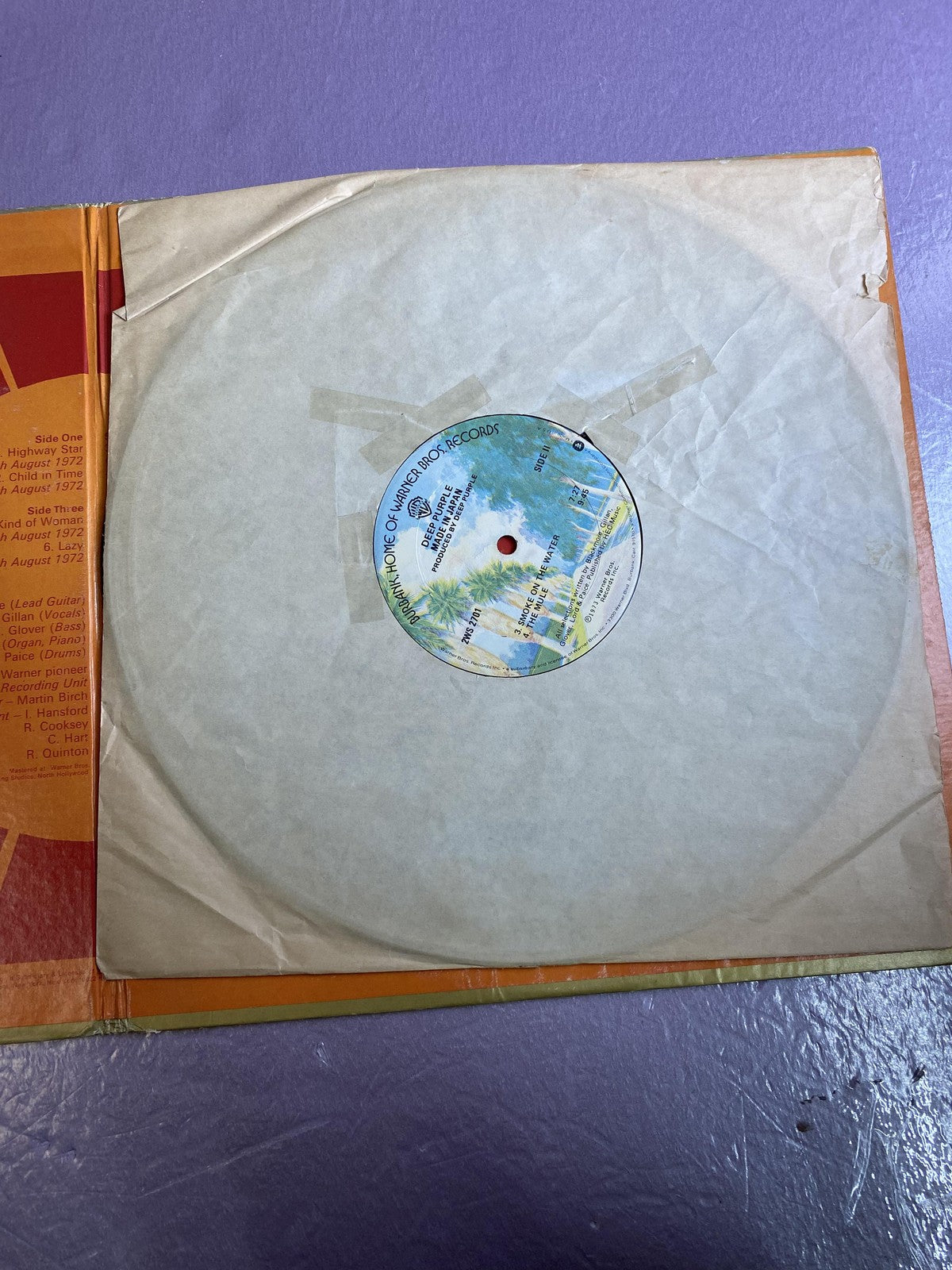 Vintage Deep Purple Made In Japan 2xLP Vinyl 1973 Warner Live Classic Rock Album