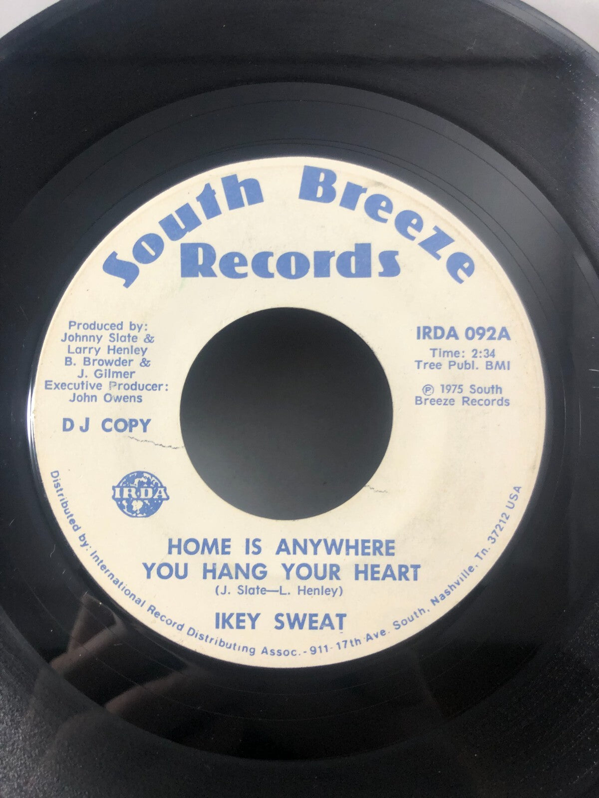 IKEY SWEAT HOME IS ANYWHERE YOU HANG YOUR HEART DJ COPY 45 RPM PROMO  VG