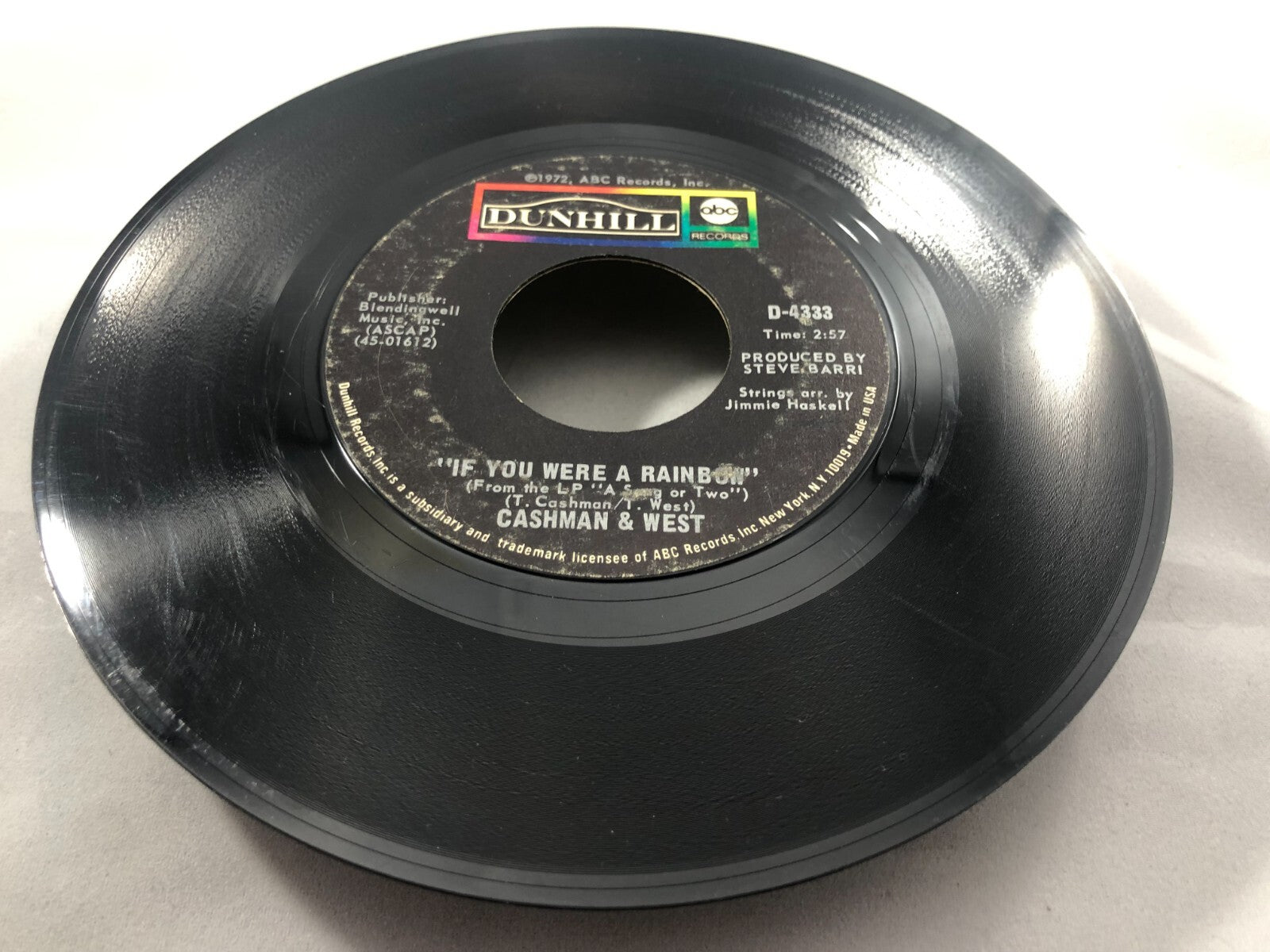 CASHMAN and  WEST - if you were a rainbow/ songman ABC DUNHILL VG F124A