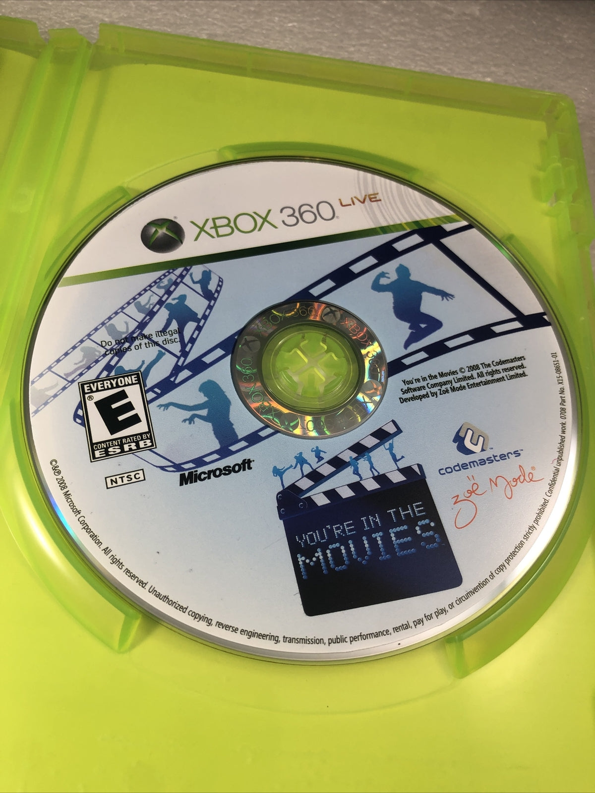 You'Re In The Movies Xbox 360 Game Complete W/ Manual Good No Camera