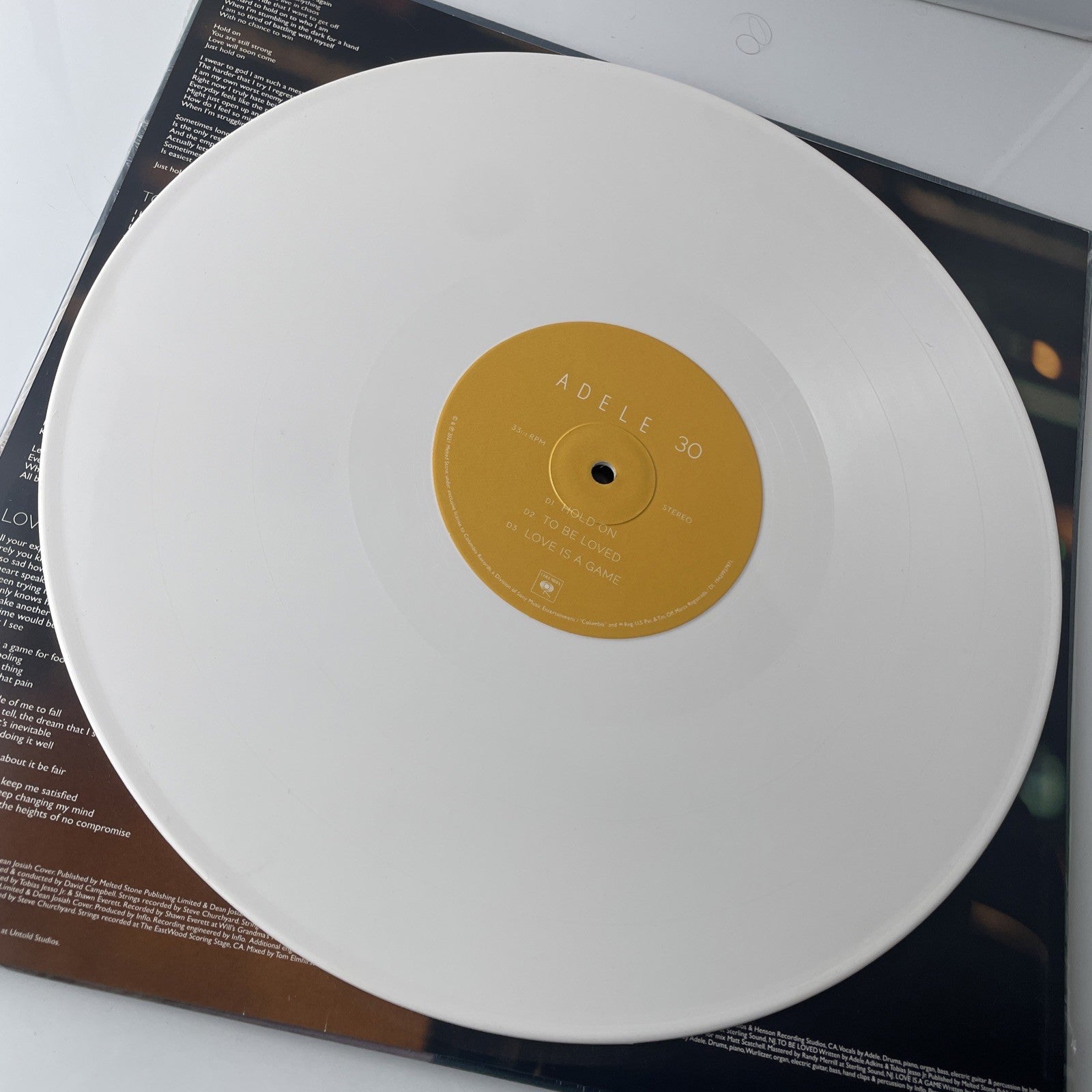 ADELE 30 Double L.P **EXCLUSIVE WHITE VINYL** VG+ In Shrink Wrap