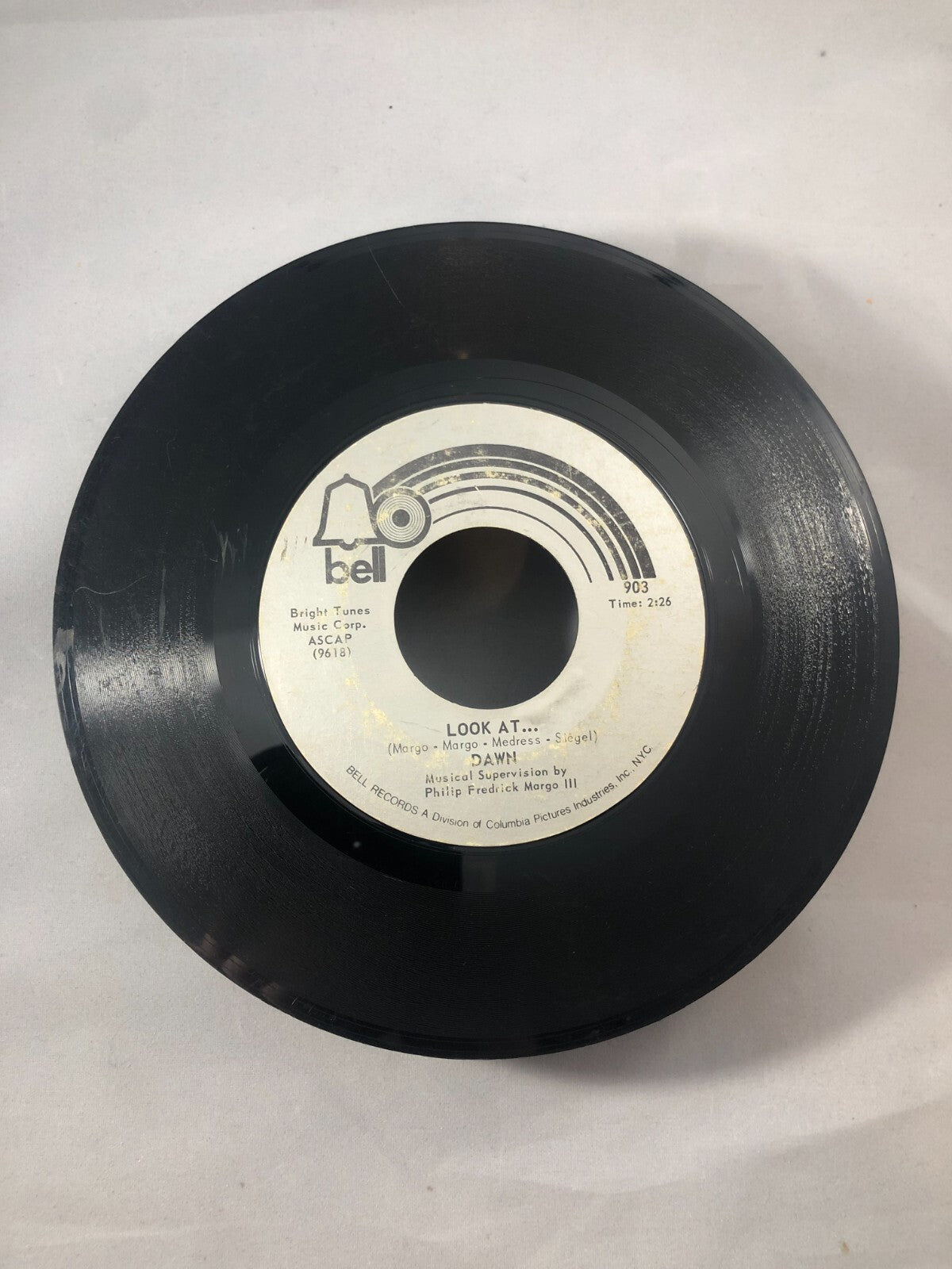 DAWN - CANDIDA/LOOK AT... BELL VINYL 45 SINGLE VG F209 G+