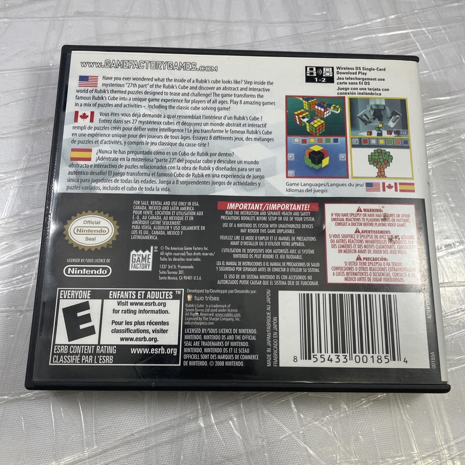 Rubik's World Nintendo DS Complete CIB Authentic Good Condition