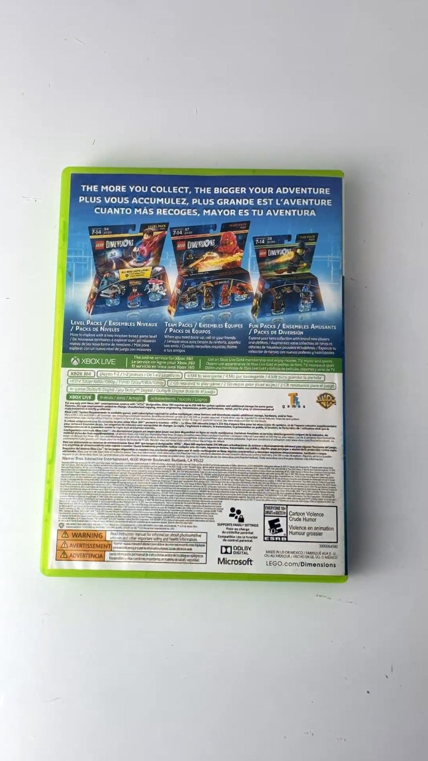 LEGO Dimensions Xbox 360 Video Game Multiplayer Action Adventure NO MANUAL