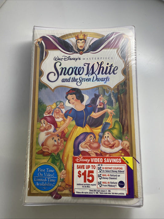 Disney Snow White and the Seven Dwarfs Disney Masterpiece VHS Tape NEW SEALED