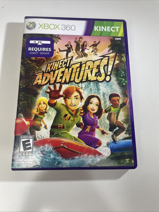 Kinect Adventures Microsoft Xbox 360 COMPLETE W/ MANUAL Sensor Calibration Card