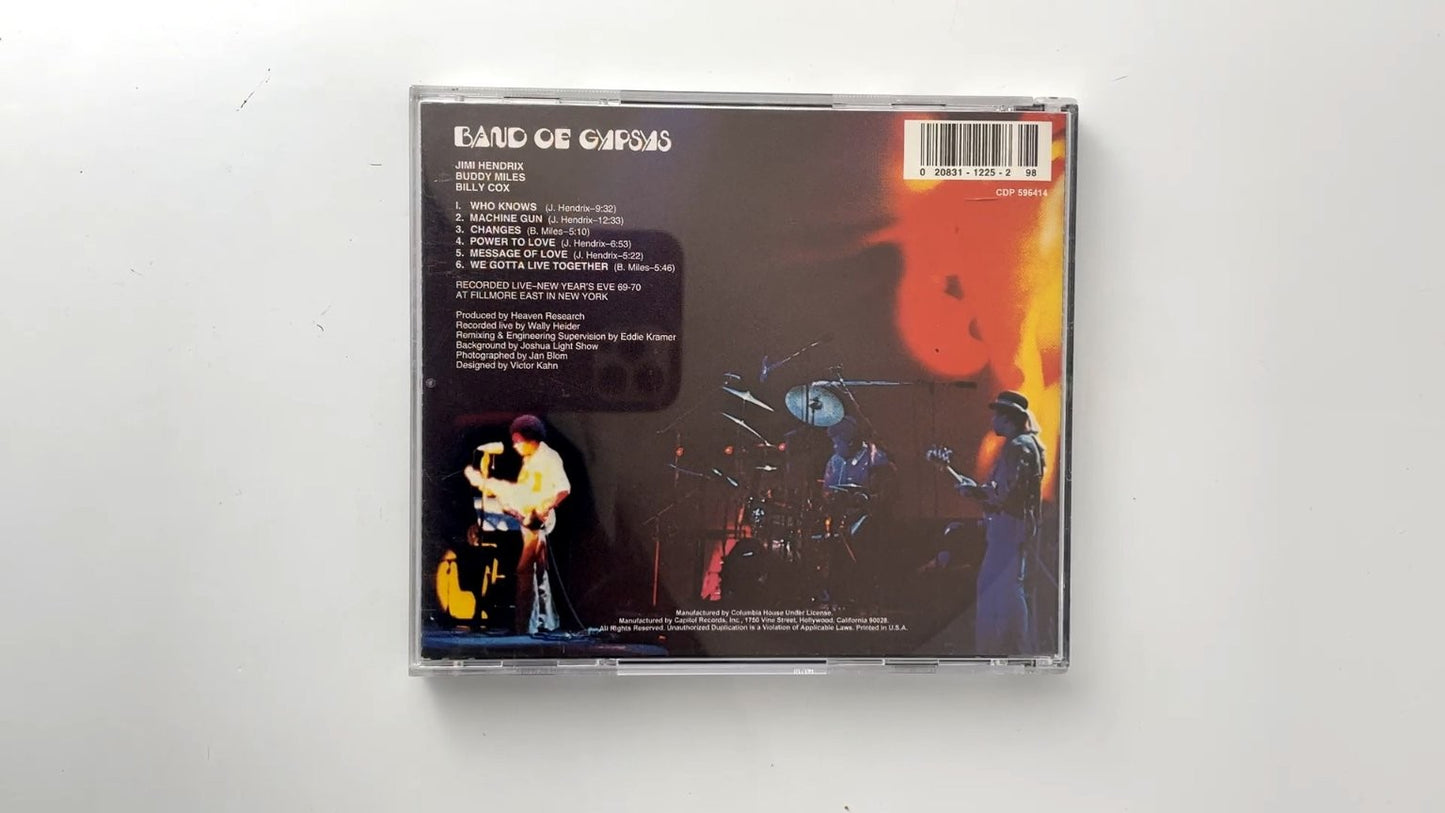 Jimi Hendrix - Band Of Gypsys CD 1999 Remastered Rock Capitol