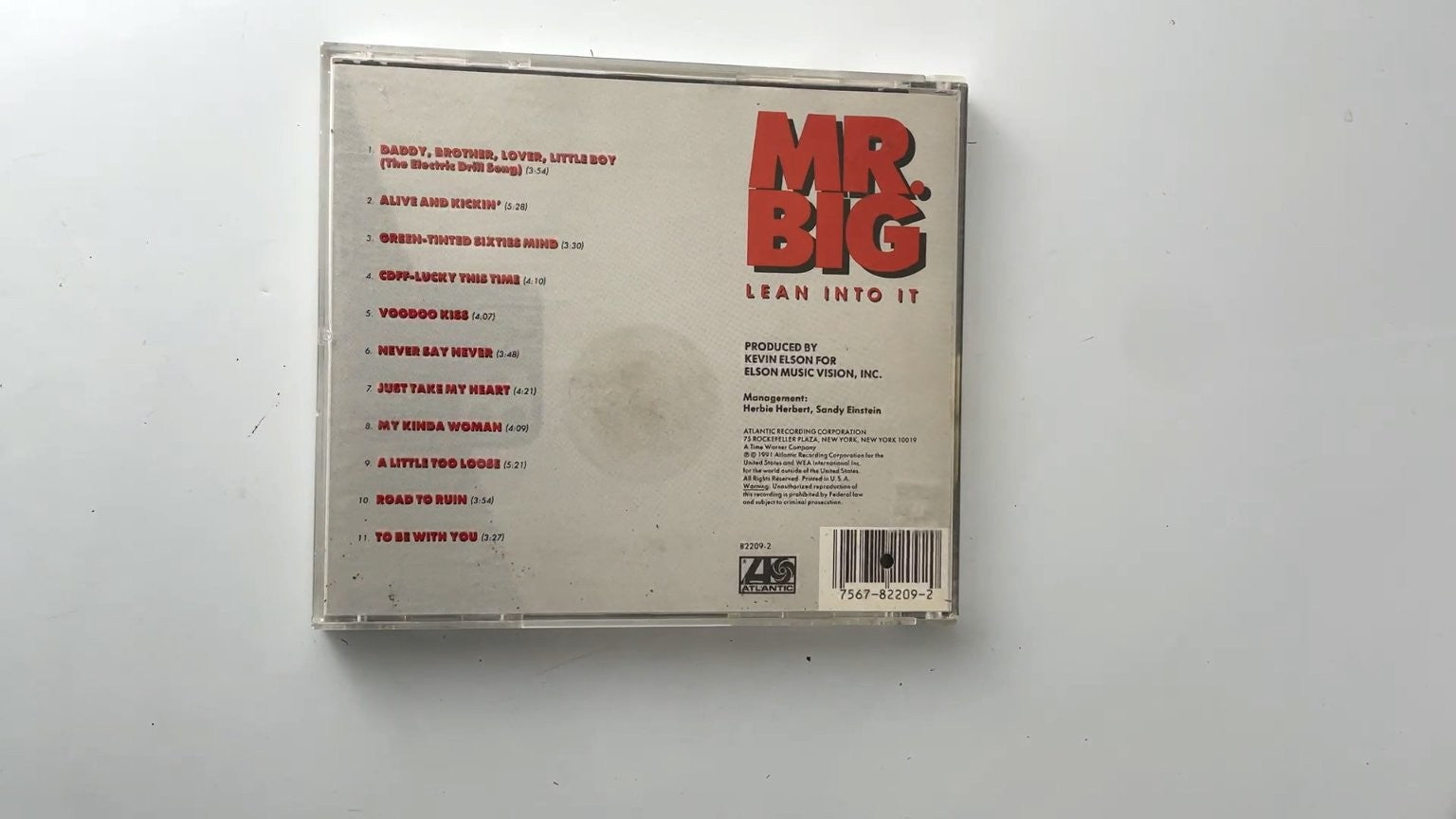 Mr. Big - Lean Into It CD 1991 Atlantic Rock Hard Rock