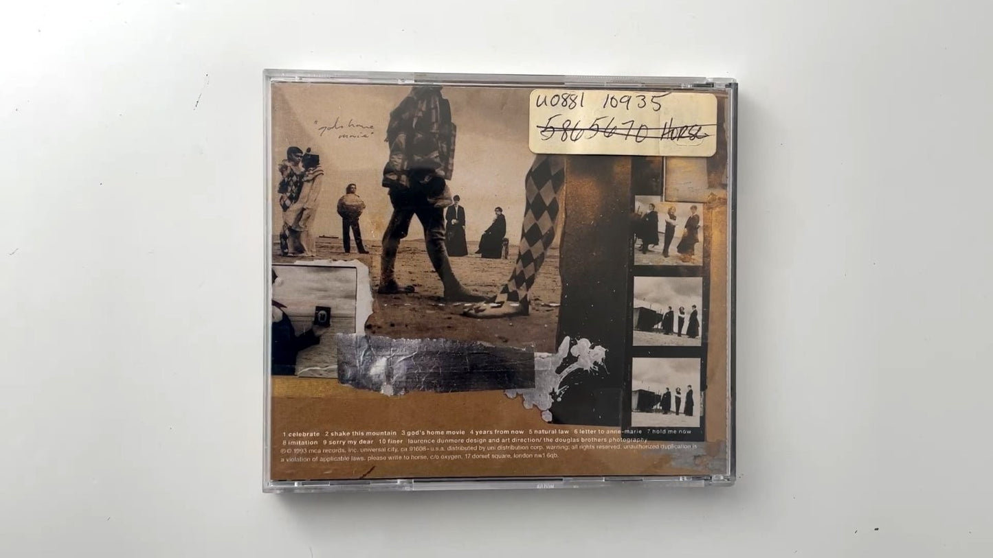 Horse - God's Home Movie CD 1993 Promo Alternative Rock MCA