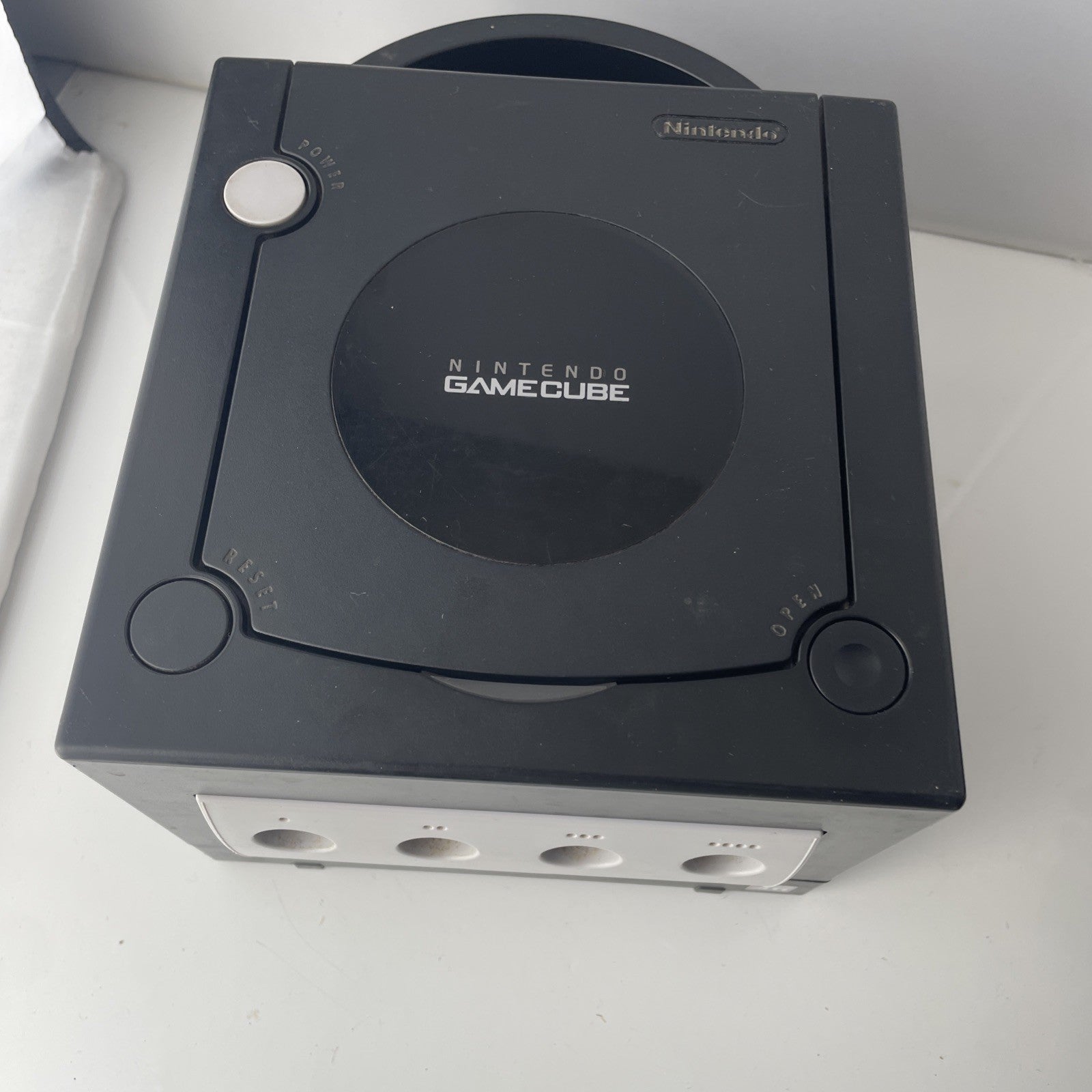 Nintendo GameCube Black Console DOL-001 TESTED Cables 2 Controllers 1 Oem