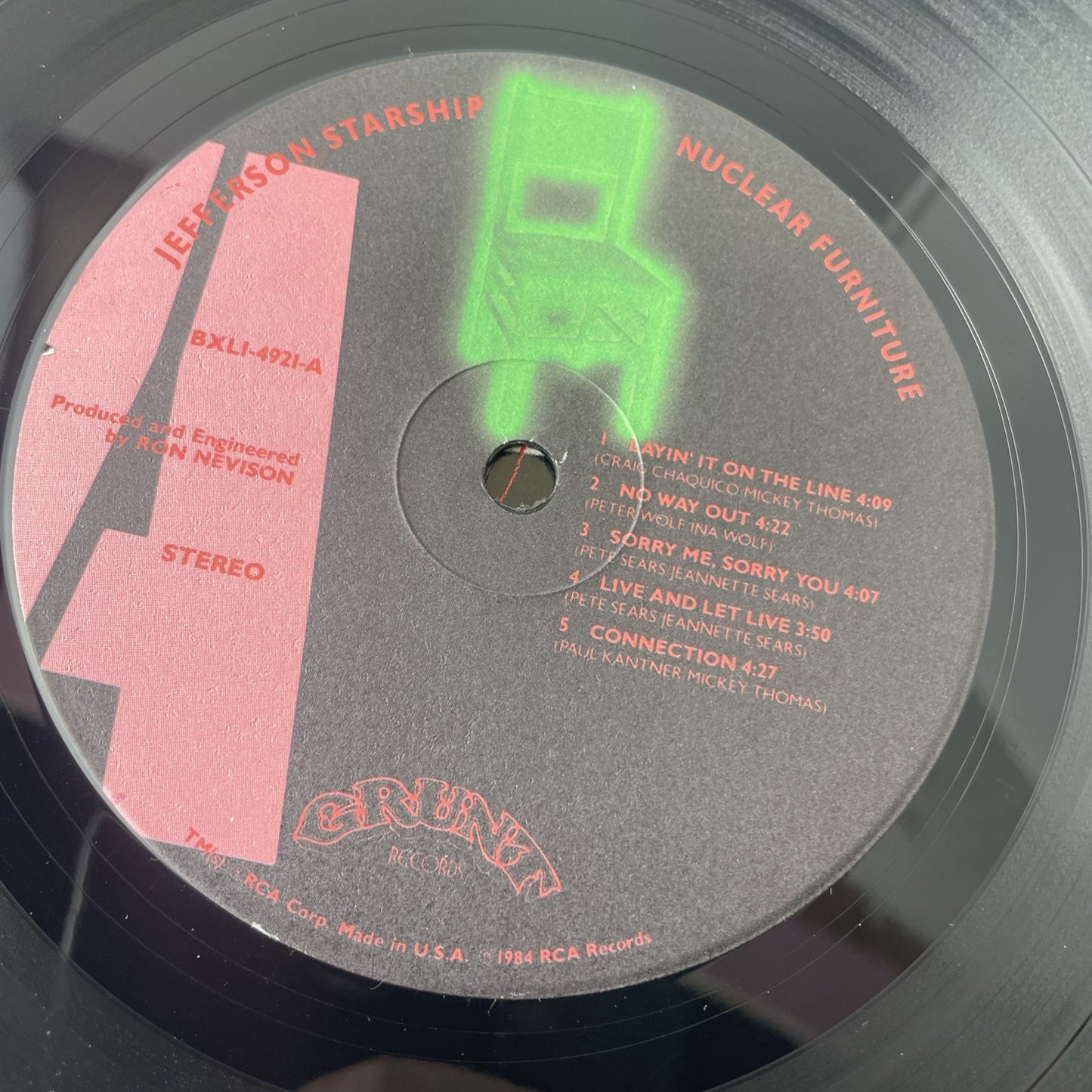 Jefferson Starship / Nuclear Furniture LP BXLI-4921 VG+/VG+