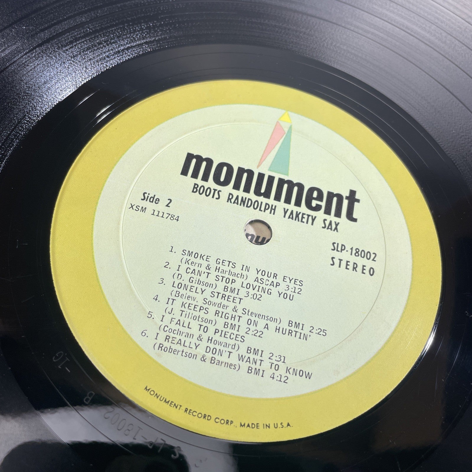 Boots Randolph's Yakety Sax! Vinyl LP Stereo JAZZ Monument Fast SHIPPING