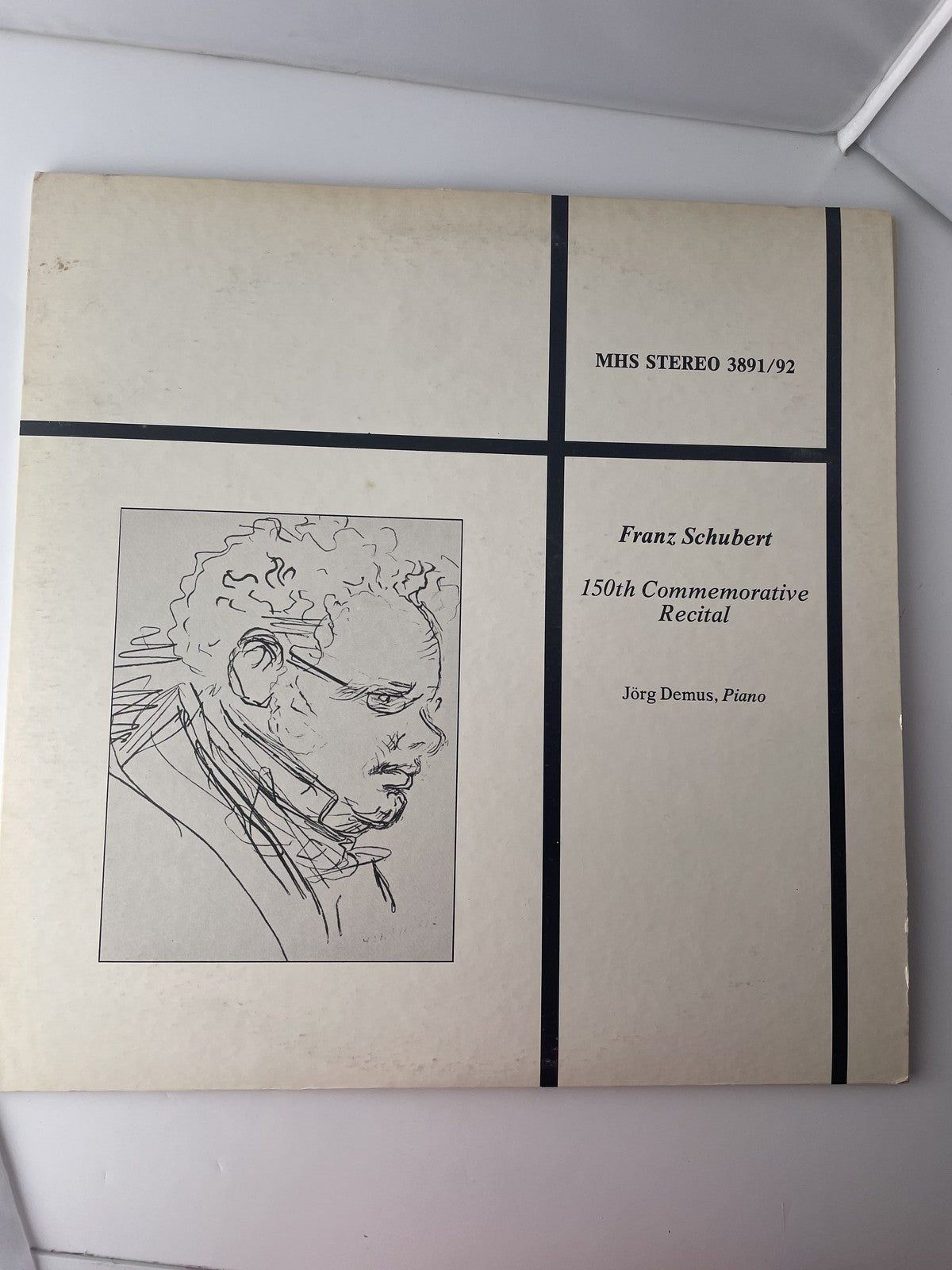 Vintage Franz Schubert 150th Commemorative Recital Vinyl 2xLP Jörg Demus Piano