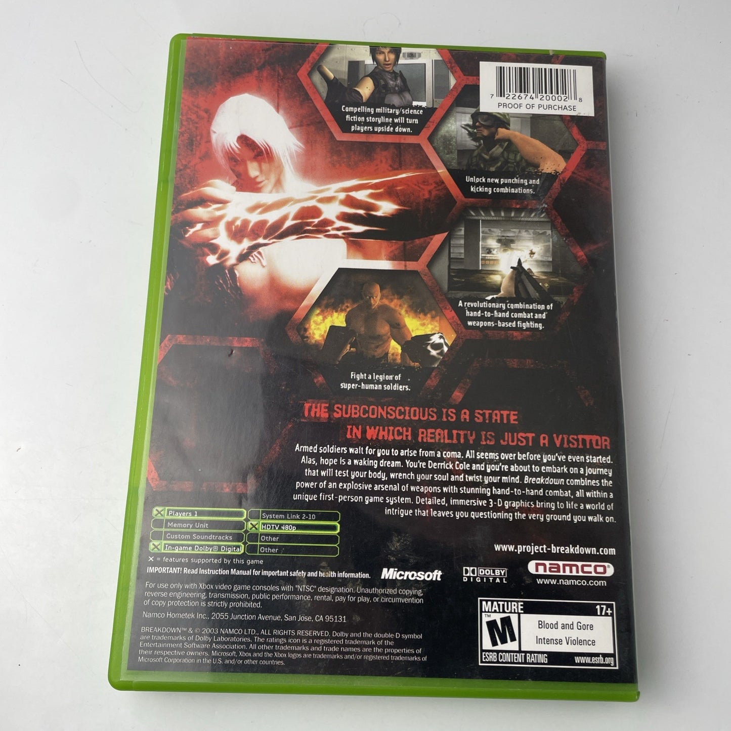 Breakdown (Microsoft Original Xbox 2004) Black Label Game NO Manual